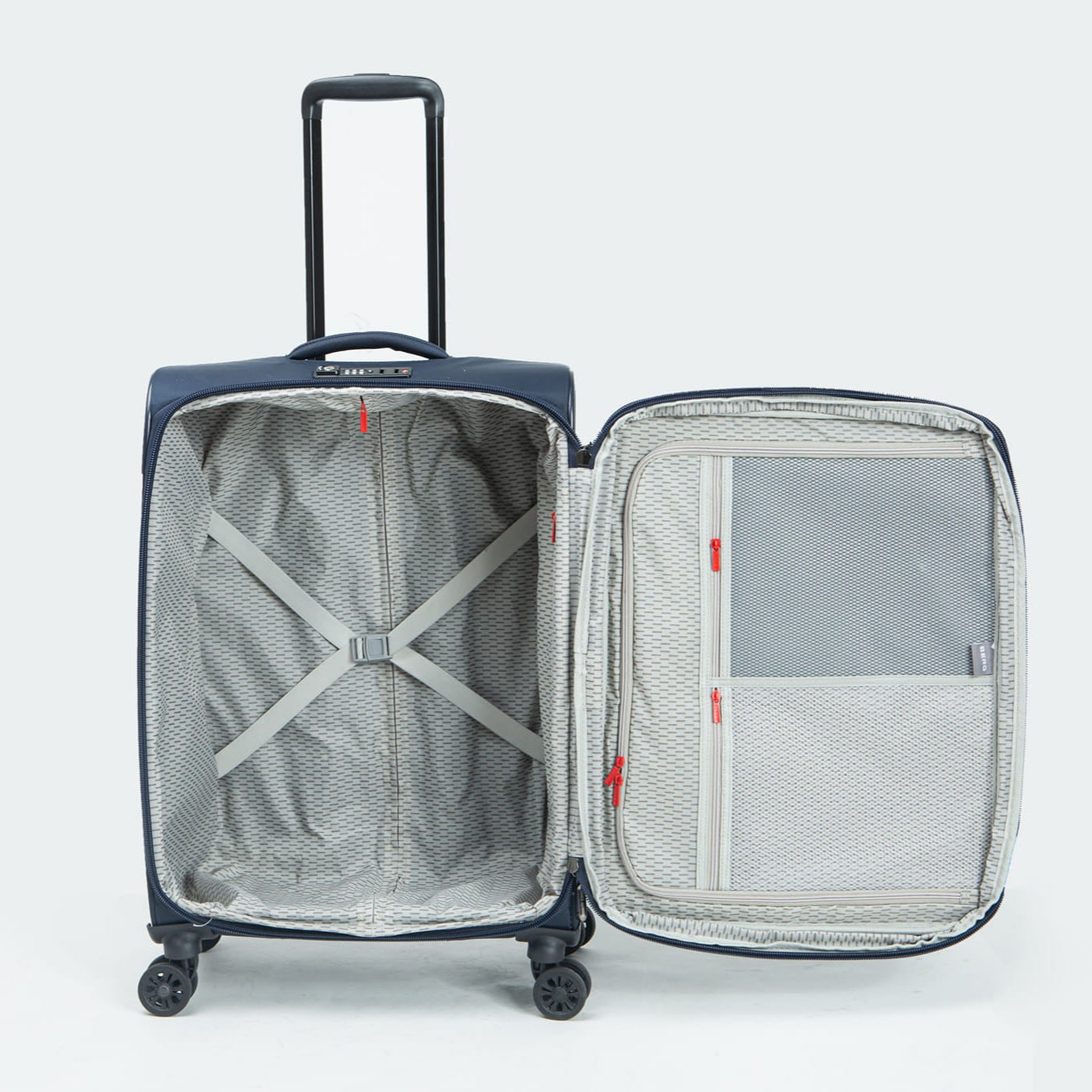 Berg Premium 3-Piece Softside Luggage Set – Lightweight, Durable & 360° Spinner Wheels – Navy Blue