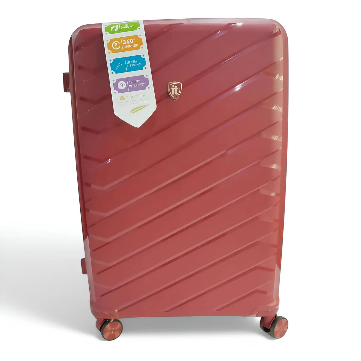 It Luggage 3-Piece red Hardshell Luggage Set – Lightweight, TSA Lock, Spinner Wheels (20", 24", 28")
